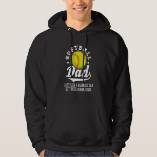 Softball Papa Apparel Pap van Softball Player Defi Hoodie