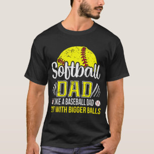 Softball Papa Definitie Grappig Vaderdag T-shirt