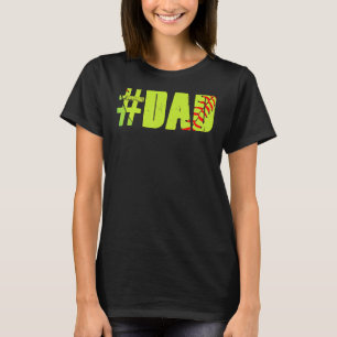 Softball Papa Loving Father Legendary Softball Pla T-shirt