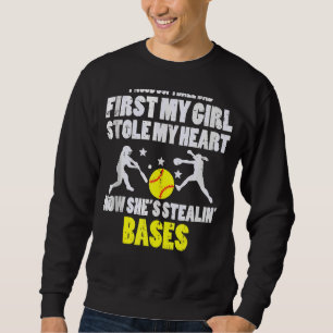 Softball papa meisje stal mijn hart stelen basisse trui