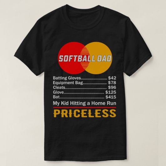 Softball Papa Mijn Kind die een thuisrennen zonder T-shirt (Design voorkant)
