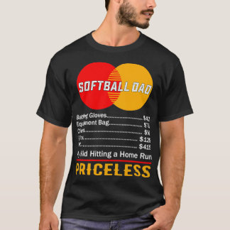 Softball Papa Mijn Kind die een thuisrennen zonder T-shirt