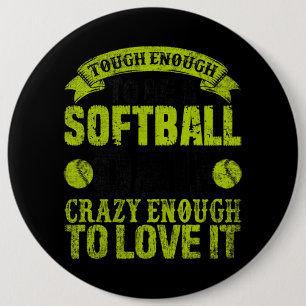 Softball Papa Quote Catcher Pitcher Father Sports Ronde Button 6,0 Cm