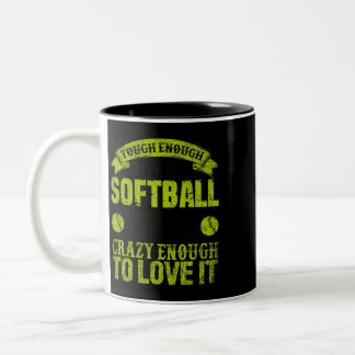 Softball Papa Quote Catcher Pitcher Father Sports Tweekleurige Koffiemok