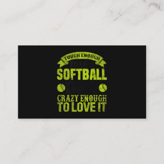 Softball Papa Quote Catcher Pitcher Father Sports  Visitekaartje (Voorkant)