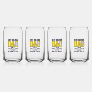 Softball Papa SVG, Grappig Shirt Ontwerp Blikvorm Glas
