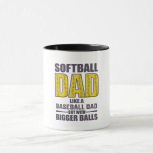 Softball Papa SVG, Grappig Shirt Ontwerp  Mok
