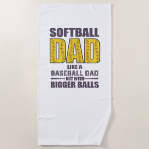 Softball Papa SVG, Grappig Shirt Ontwerp Strandlaken