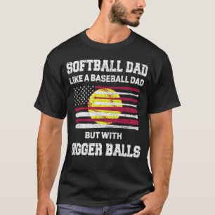 Softball papa zoals een honkbal papa maar dan met t-shirt