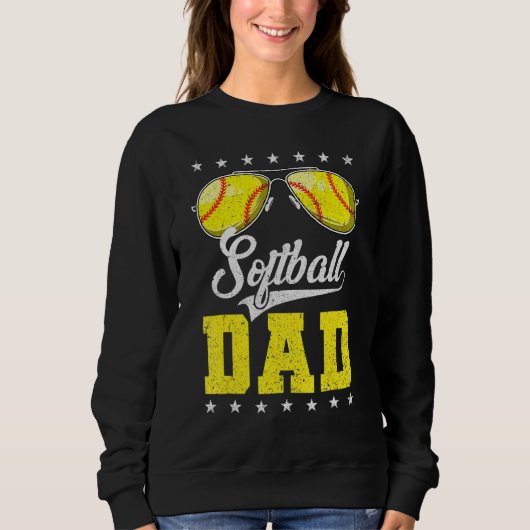 Softball Papa's vader van Softball Player vader Trui (Voorkant)