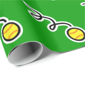 Softball-papier voor het verpakken van thema's cadeaupapier (Rol Hoek)