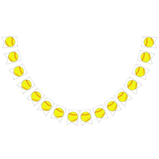 Softball Party-banner Vlaggetjes (Alle)