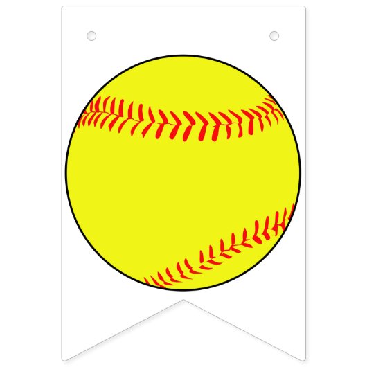 Softball Party-banner Vlaggetjes (Tweede vlag)