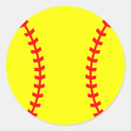Softball Party Sticker, Birthday Sticker