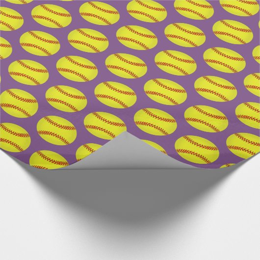 Softball-patroon Cadeaupapier (Hoek)