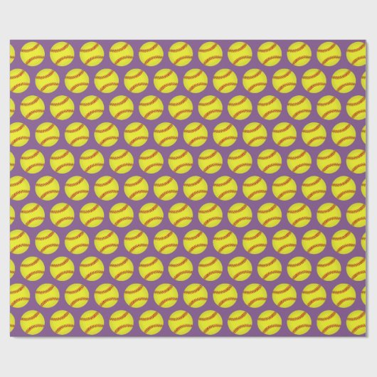 Softball-patroon Cadeaupapier (Vlak)