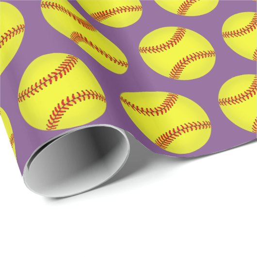 Softball-patroon Cadeaupapier (Rol Hoek)