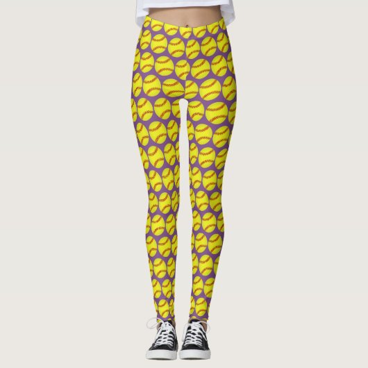 Softball-patroon Leggings (Voorkant)