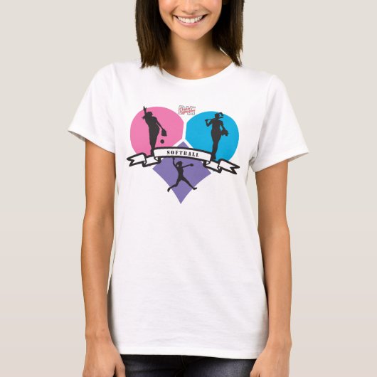 Softball-pictogram T-shirt (Voorkant)
