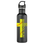 Softball Pitcher Hitter Catcher Pray voor u pl Waterfles (Voorkant)