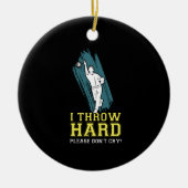 Softball Pitcher Keramisch Ornament (Voorkant)