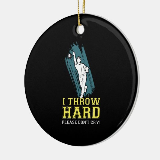 Softball Pitcher Keramisch Ornament (Links)