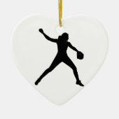 Softball-pitcher Keramisch Ornament (Voorkant)