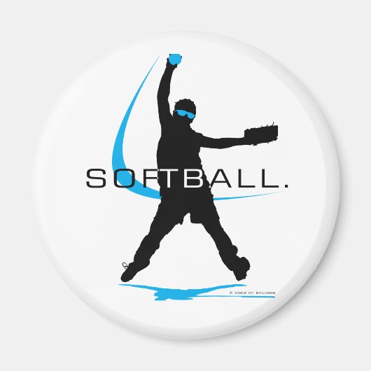 Softball - Pitcher Magneet (Voorkant)