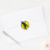 Softball Pitcher Ronde Sticker (Envelop)