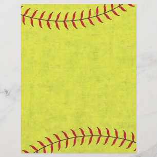 Softball-plakboekpapier met rode naden