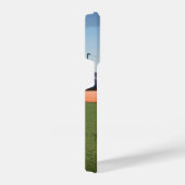 Softball Player Catcher met Jouw naam en nummer iPhone Hoesje (Rechterkant)