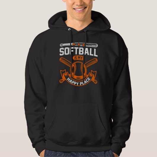 Softball Player Coach Fan Funny Quotes 65 player Hoodie (Voorkant)
