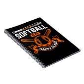 Softball Player Coach Fan Funny Quotes 65 player Notitieboek (Rechterzijde)