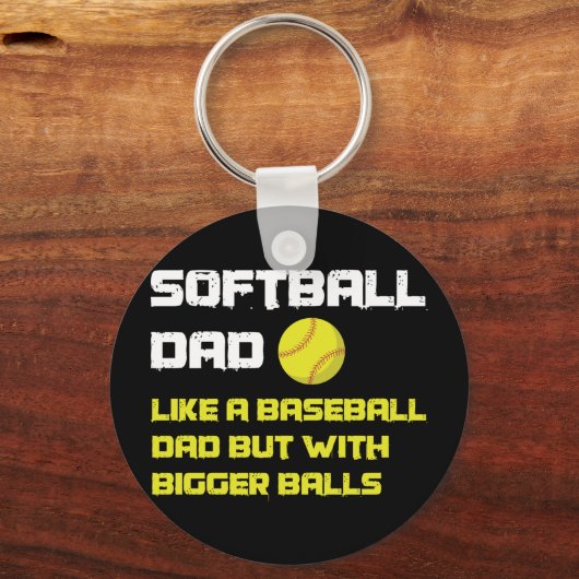 Softball Player Dad Humor Sleutelhanger (Voorkant)