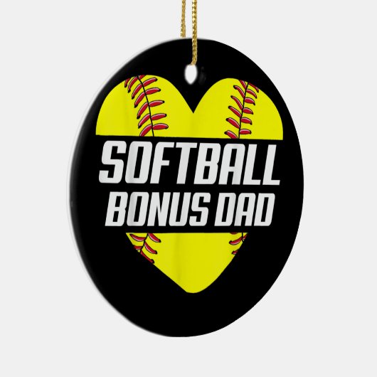 Softball Player Family Gifts Softball Bonus Pap Keramisch Ornament (Rechts)