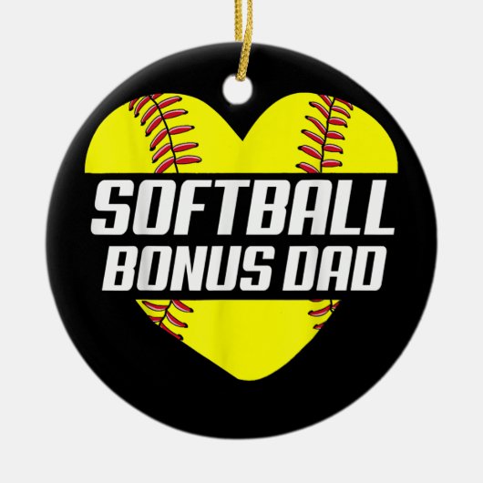 Softball Player Family Gifts Softball Bonus Pap Keramisch Ornament (Voorkant)