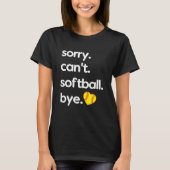 Softball Player Funny T-shirt (Voorkant)