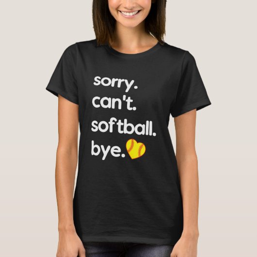 Softball Player Funny T-shirt (Voorkant)