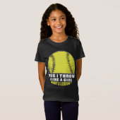 softball player Gift for Girls Cute Softball Lover T-shirt (Voorkant volledig)
