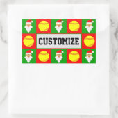 Softball Player Kerstkerstkerstkerstkerstnaam - Aa Rechthoekige Sticker (Tas)