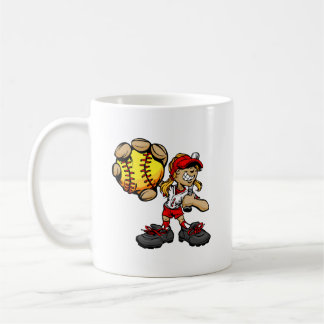 Softball Player Mug- Cute But Dangerous Koffiemok