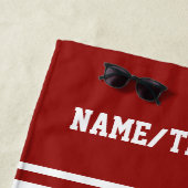 Softball Player Name Team Club Naam Aangepaste kle Strandlaken (In situ)