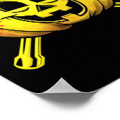 Softball Player Scary Pumpkin Costume Halloween Poster (Hoek)