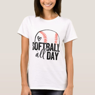 Softball Player Teen Girls Women Man Softball Love T-shirt