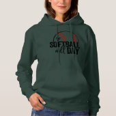 Softball Player Teen Girls Women Mannen Softball Hoodie (Voorkant)