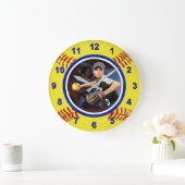 Softball Player's PHOTO Softball-klok, blauw Grote Klok (Huis)