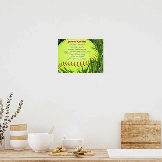 Softball Poem Poster (Keuken)