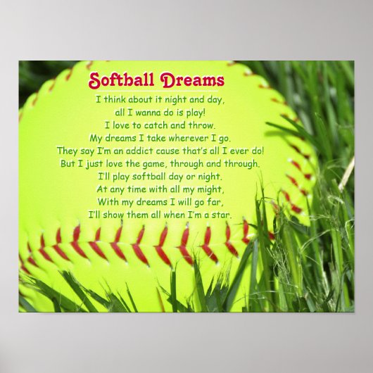 Softball Poem Poster (Voorkant)