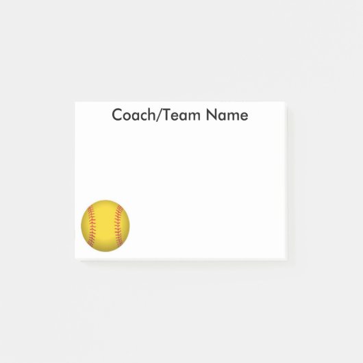 Softball Post it Note (Voorkant)