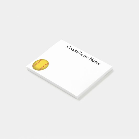 Softball Post it Note (Schuin)